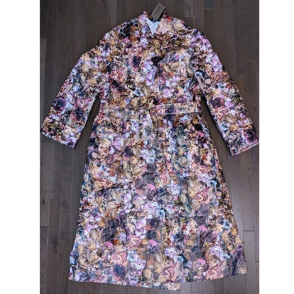 COMME DES GARÇONS HOMME DEUX Floral Jacron Coat - Picture 7 of 10